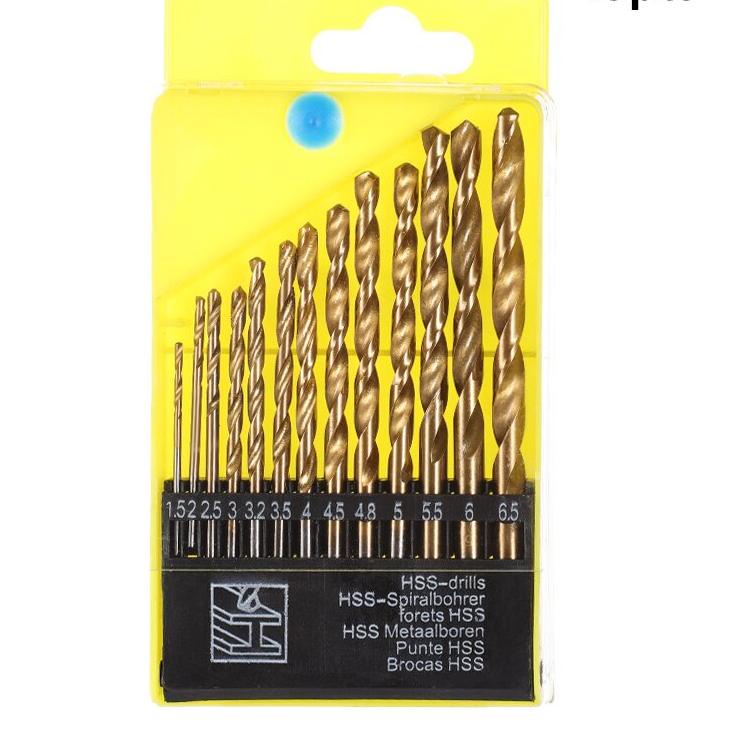 Terbaik 13 Pcs Mata Bor Besi Set Mata Bor Tahan Lama Baja Berkecepatan Tinggi Set Alat Berlubang Woo