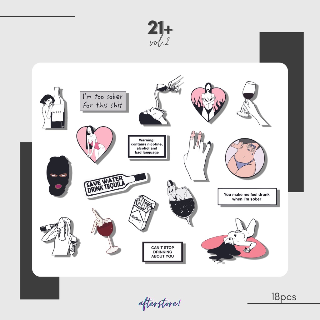 Jual Stiker 21 Vol2 Sticker Aesthetic Sticker Tumblr Stiker Pack Stiker Laptop Stiker 5216