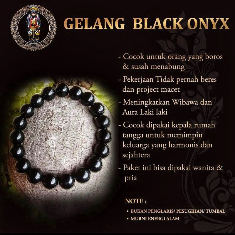 Gelang Hitam Onyx Ratu Gede