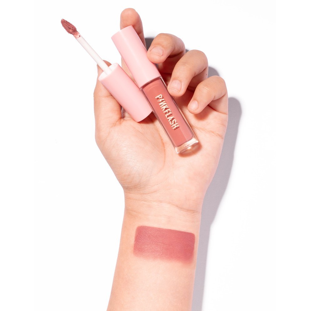 PINKFLASH Lipstik Madam Kosmetik Lip Cream Matte Lipstik Lembut Tahan Lama Pelembab Original Lipstik Lip Velvet Matte