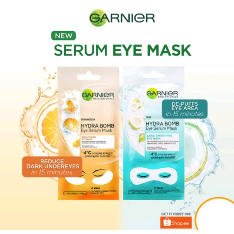 GARNIER Hydra Bomb Eye Mask Serum Skin Care 6g - Masker Mata Hydrabomb BPOM - Masker Perawatan Kecan