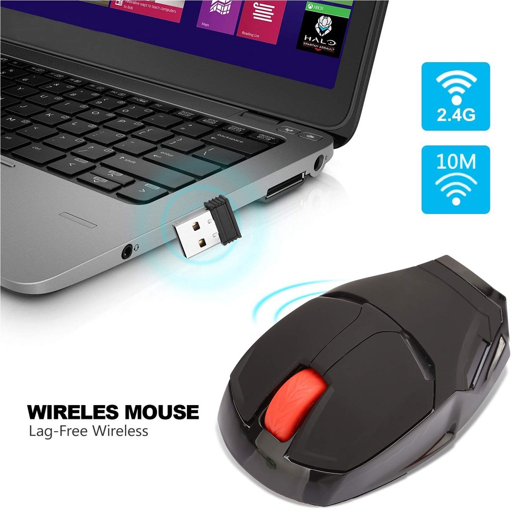 Mouse Wireles Optical Iron Man 2.4Ghz Mose Karakter Superhero Marvel Iron-Man Avenger Mos Wireless G