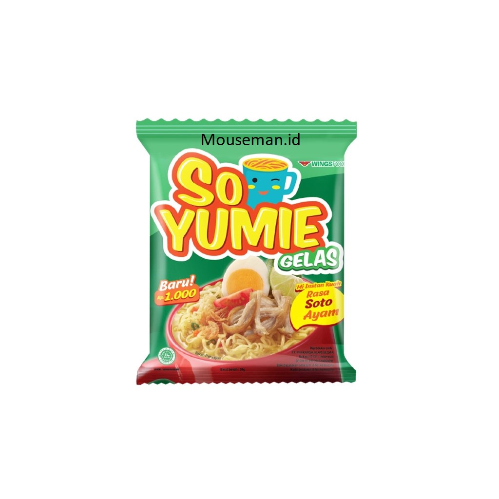 

SO YUMIE GELAS Mi instant Kuah Rasa Soto Ayam 30gr