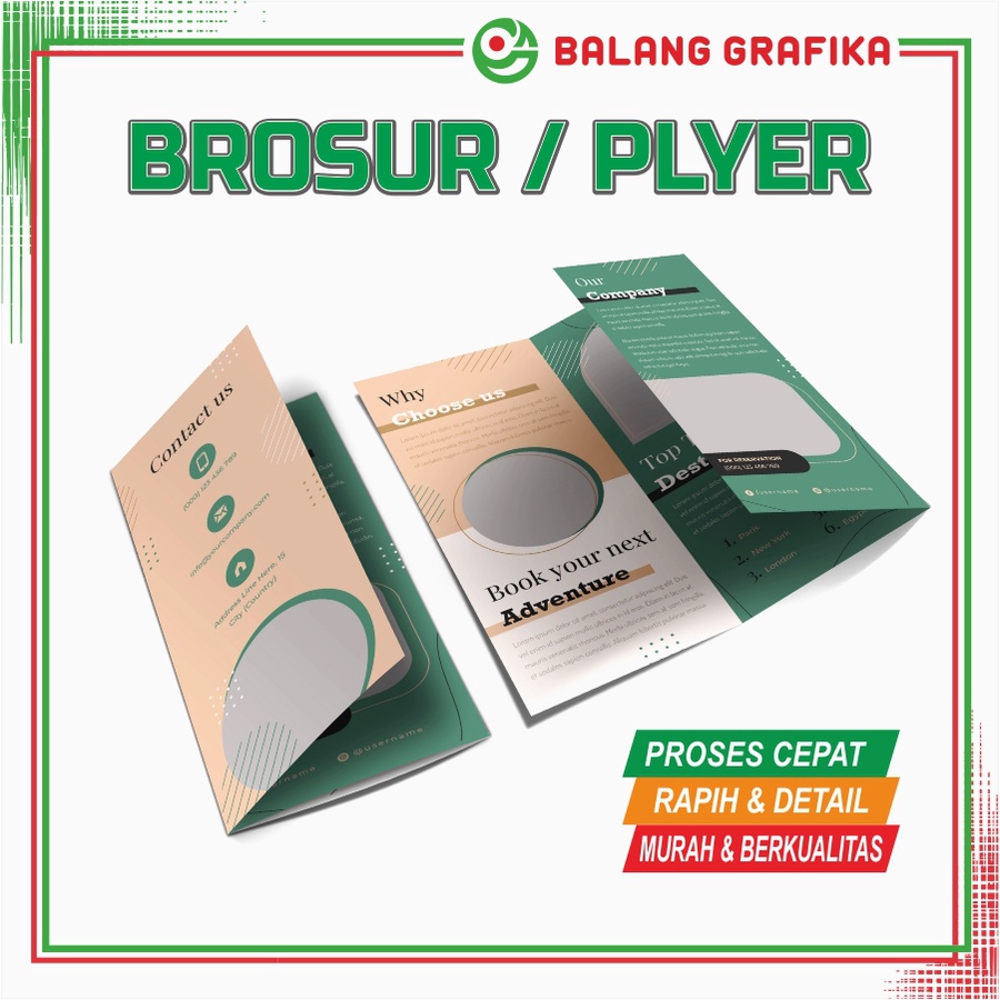 

Cetak Brosur Custom Print Flyer Leaflet Bahan Art Paper Ukuran A6 A5 A4