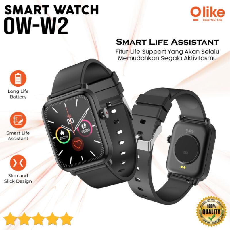 OLIKE OW W2 Smartwatch With Blood Pressure Monitor - Jam Tangan Pintar