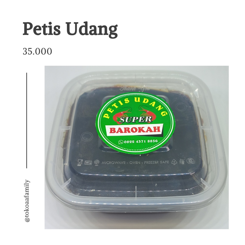 

Petis Udang kemasan 590 gram