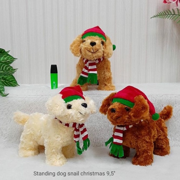 Boneka Dog Christmas Size 9&quot;/30cm/boneka natal/kado natal/hiasan natal/Hampers Natal