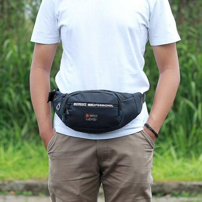 Tas Selempang Pria Anti Air Tas Pinggang Pria Tas Waistbag slingbag ShoulderBag Pria Anti Air