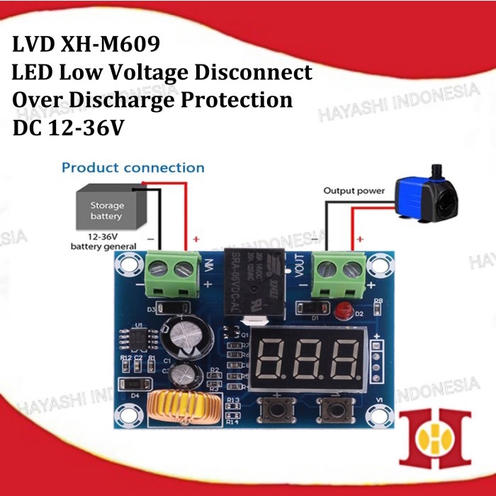 XH-M609 LVD Low Voltage Disconnect Protect Batere Proteksi Discharge
