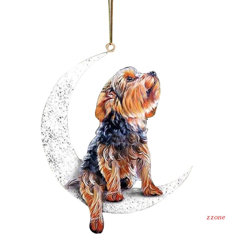 Ornamen Gantung Pohon Natal Bentuk Anjing Peliharaan Ukuran 3.15x3.94 Inch