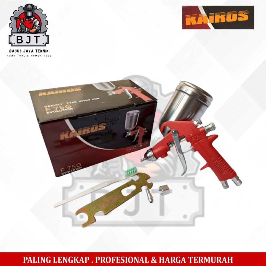 ALAT SEMPROT CAT TABUNG ATAS / AIR SPRAY GUN F -75G KAIROS SGL