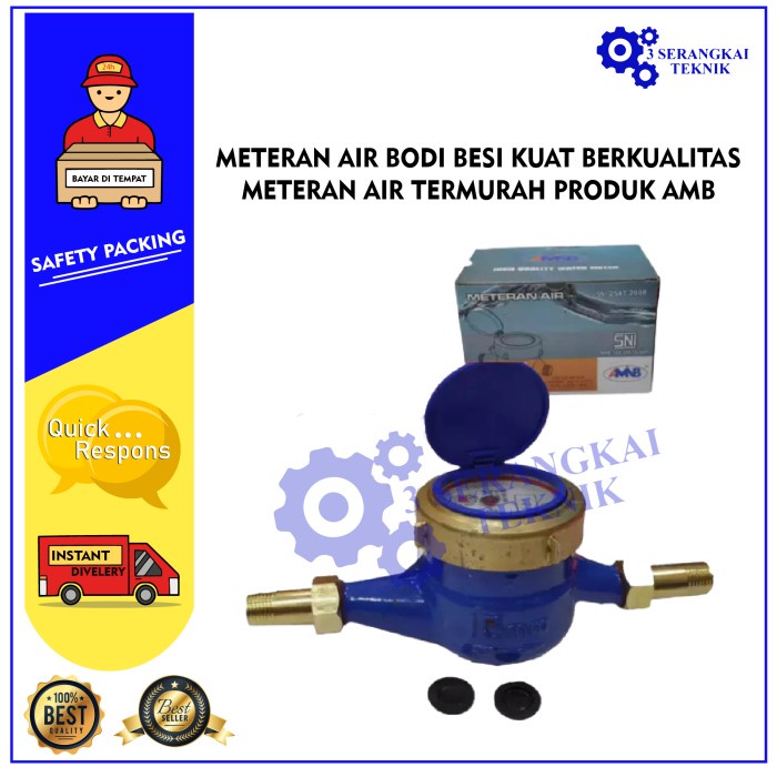 METERAN AIR BODI BESI KUAT BERKUALITAS METERAN AIR TERMURAH PRODUK AMB