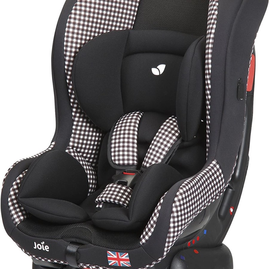 CAR SEAT JOIE TILT W/ CANOPY 'GINGHAM CHECK BLACK'