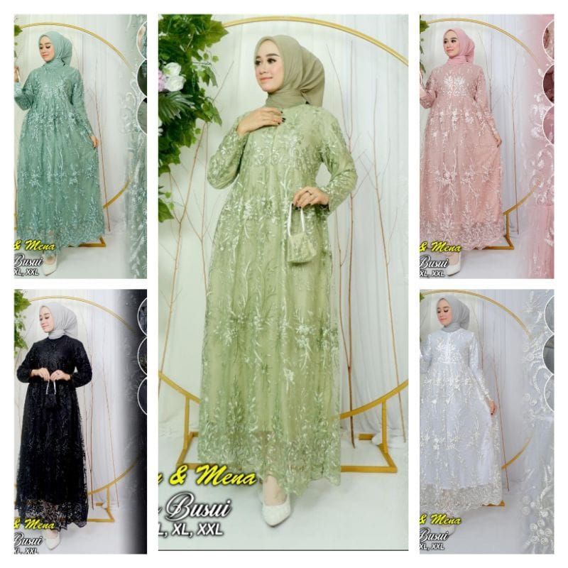 Gamis brokat busui//dress modern kondangan//gamis pesta modern//gamis terlariss//gamis murah//gamis lebaran