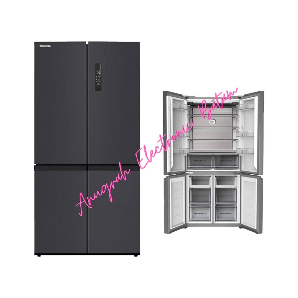 TOSHIBA GR-RF610WE-PMF Kulkas SidebySide MultiDoor Dual Inverter 468 L BATAM