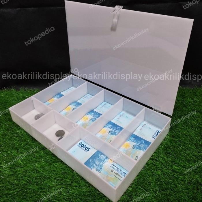 

Box File Kotak Uang Acrylic / Tempat Penyimpanan Uang Laci Kasier