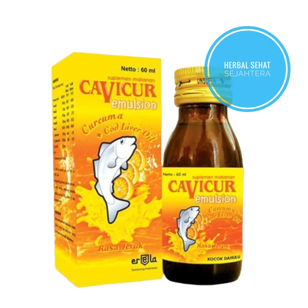 CAVICUR EMULSION 60 ML Cavicur Emulsion 60 ml cavicur emultion - Multivitamin dan penambah nafsu mak