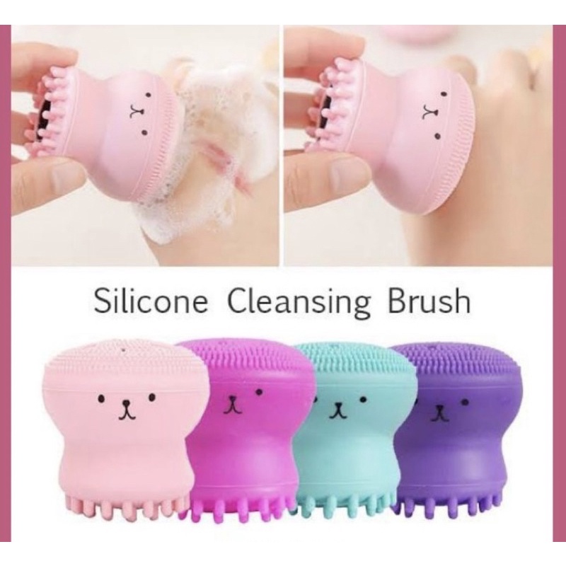 COD MEDAN TERMURAH Alat Pembersih Wajah Silikon / Silikon Cumi / Brush Sikat Pembersih Wajah Brush Gurita / spons gurita