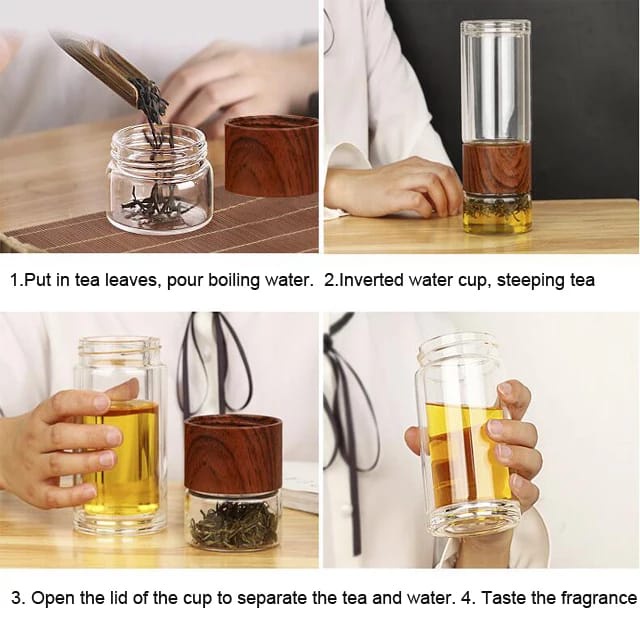 OS BOTOL KACA PENYARING TEH / TEA POT INFUSER PORTABLE