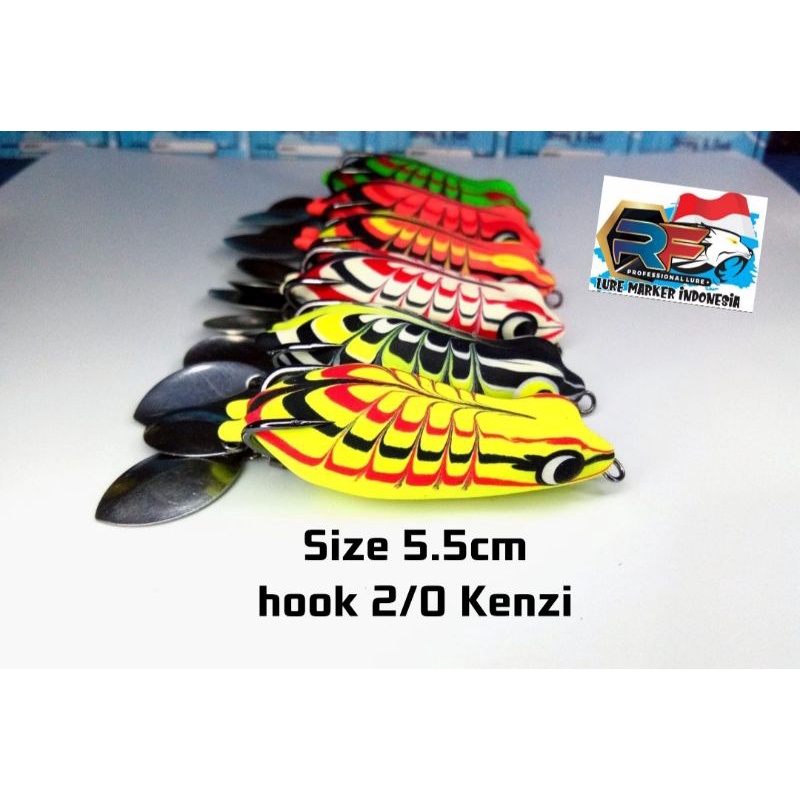 SOFTFROG VIRAL RF LURE || SIZE 5.5CM || BERAT 6 GRAM || DOUBLE BLADE || UMPAN CASTING GABUS