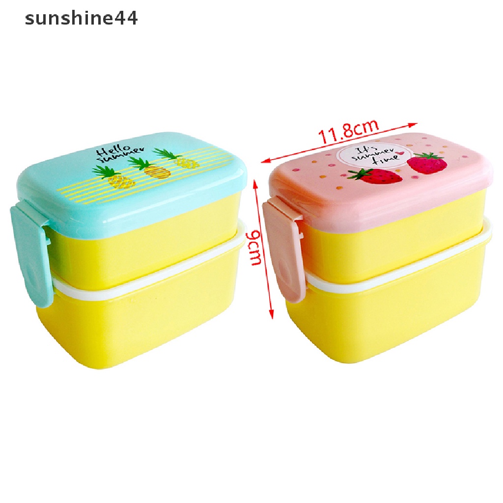 Sunshine Kotak Makan Bento Dua Lapis Microwave Untuk Anak Tk