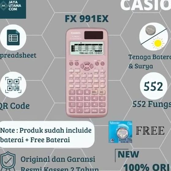 

KALKULATOR SCIENTIFIC CASIO FX 991EX ORIGINAL FREE BATERAI LR44 E8576TRB