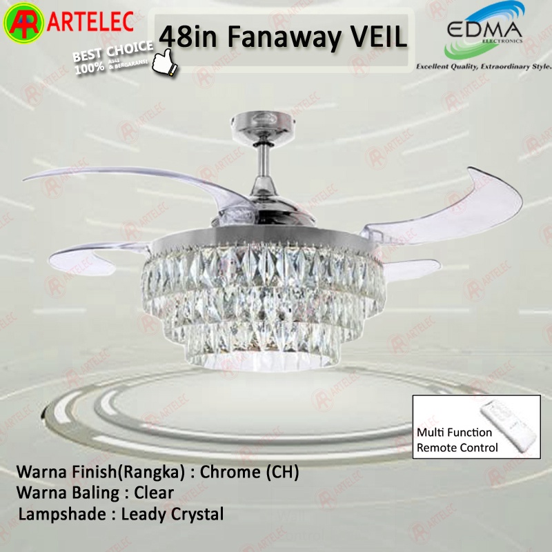 Kipas Angin Gantung Dekorasi MT EDMA 48in FANAWAY VEIL Ceiling Fan plafon MT.Edma