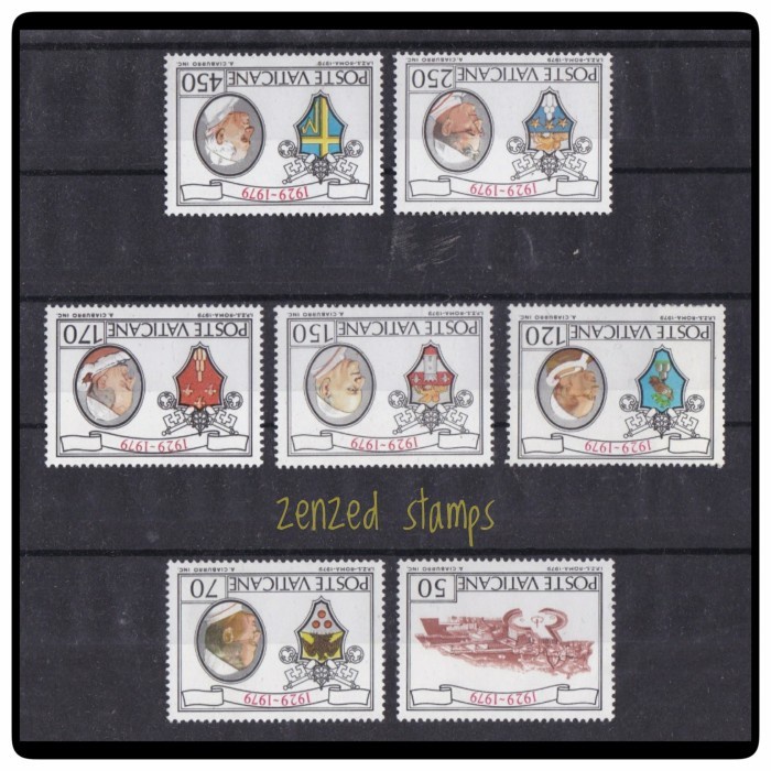 

0660 Perangko Vatican City 1979 The Vatican State 7v Mnh
