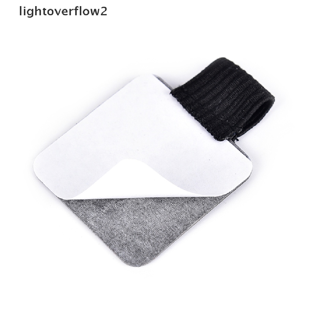 (lightoverflow2) Klip Holder Pulpen Bahan Kulit PU Dengan Perekat Untuk Notebook / Diary