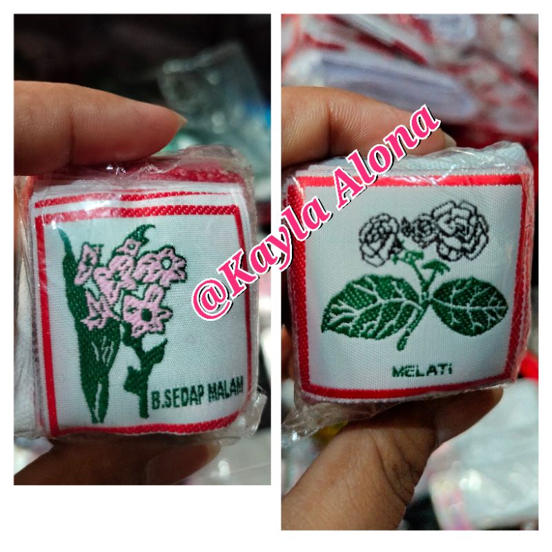 ( 1 Paket = isi 10 Bet Regu + 1 Bendera Regu ) REGU PRAMUKA Nama² BUNGA (WOVEN)