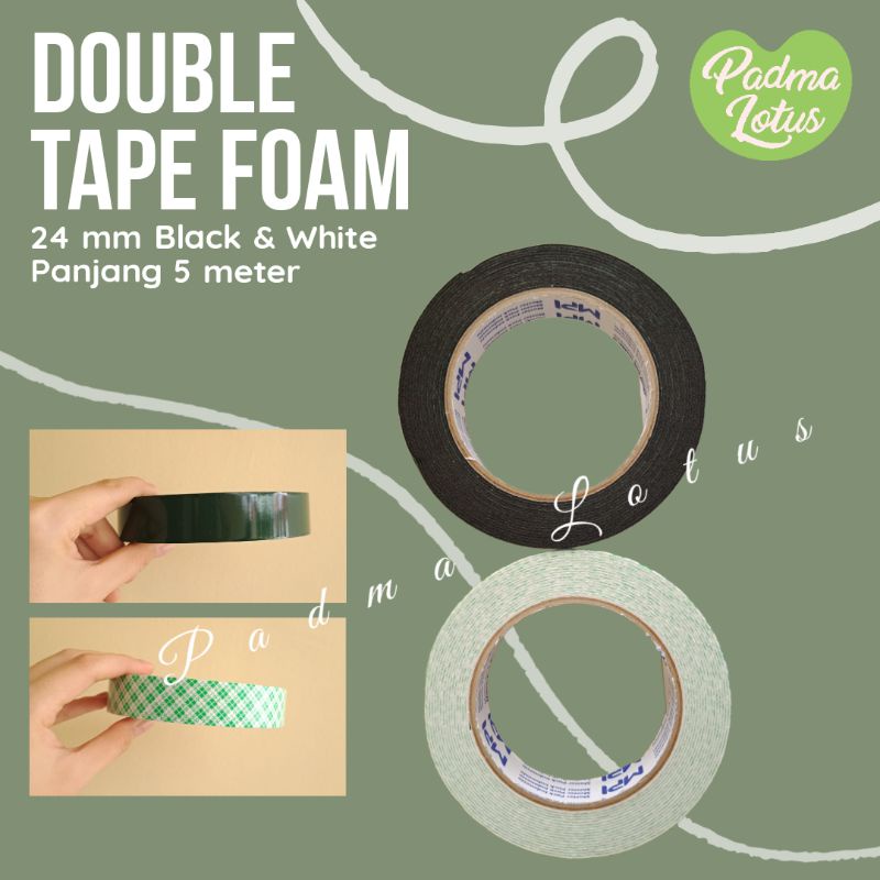 Double Tape Foam 24mm 5 meter lem busa