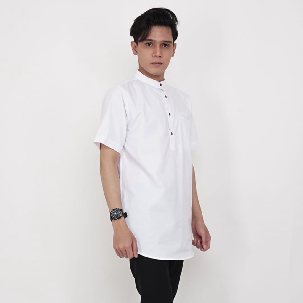 Kurta Putih Dewasa Bahan Oxspor Terbaru