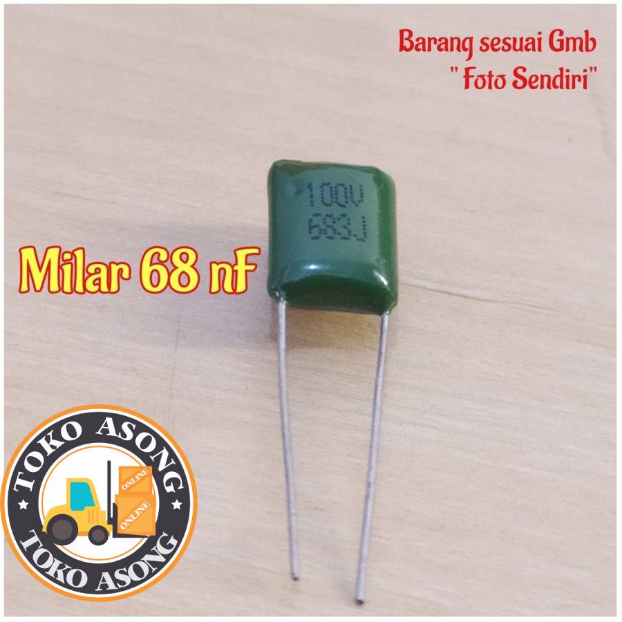 Kapasitor milar 68 nf 683 Capasitor mylar 68000 pf Capacitor 100v Kapasitor milar