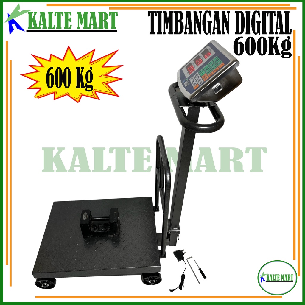 KALTE Timbangan Duduk Digital 600kg, Timbangan Barang 600kgkg Timbangan duduk, Timbangan Industri, Timbangan Besi, Kargo