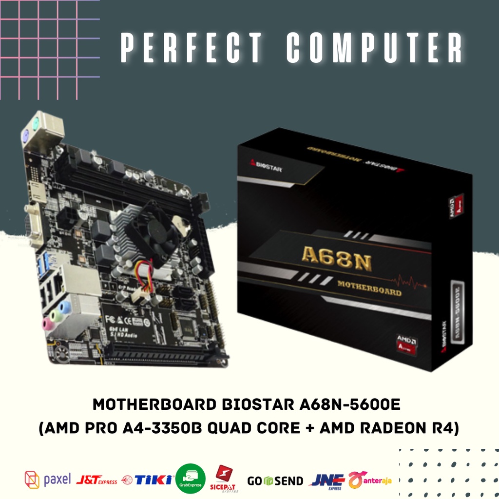 Biostar A68N-5600E (AMD PRO A4-3350B Quad Core + AMD Radeon R4)