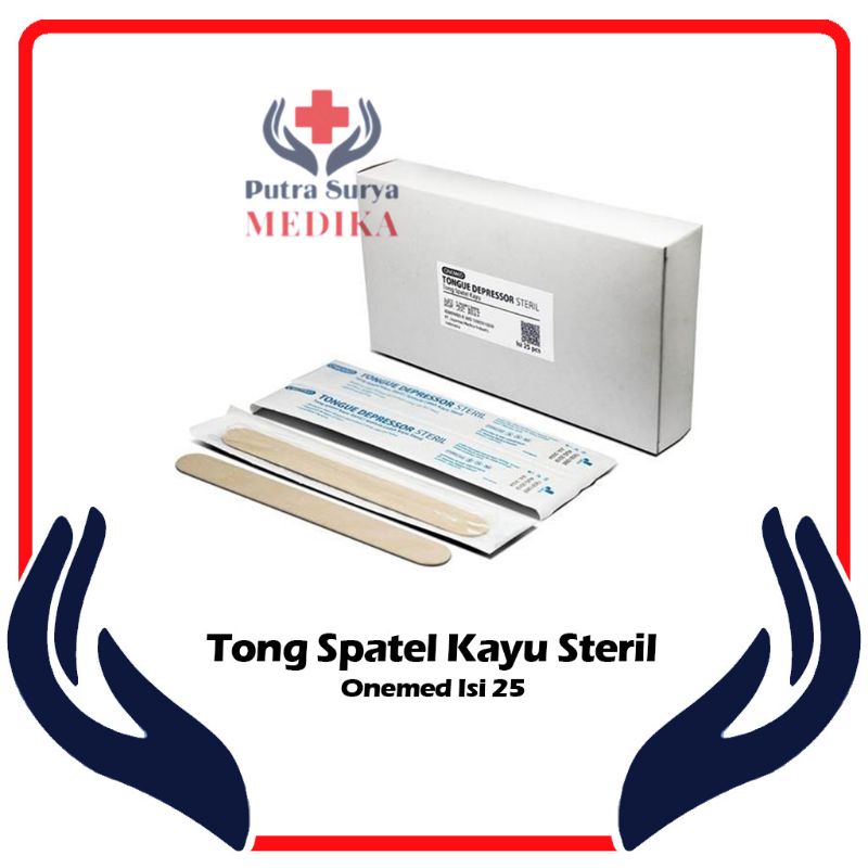 Onemed Tongue Tong Spatel Kayu | Spatula Lidah Steril