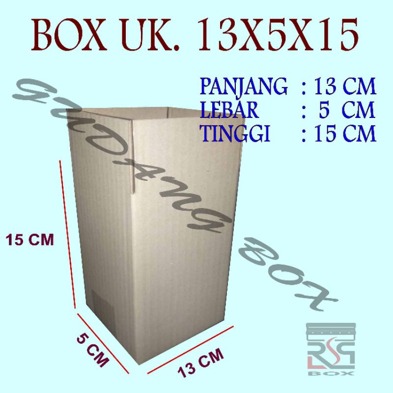 

Kardus packing uk. 13x5x15 cm Box packaging online murah