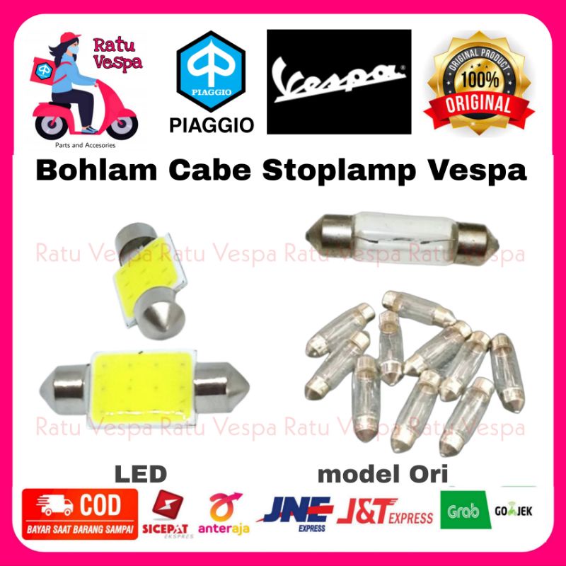 Lampu Bohlam Tabung Stoplamp / Giok Vespa Super,Sprint dll