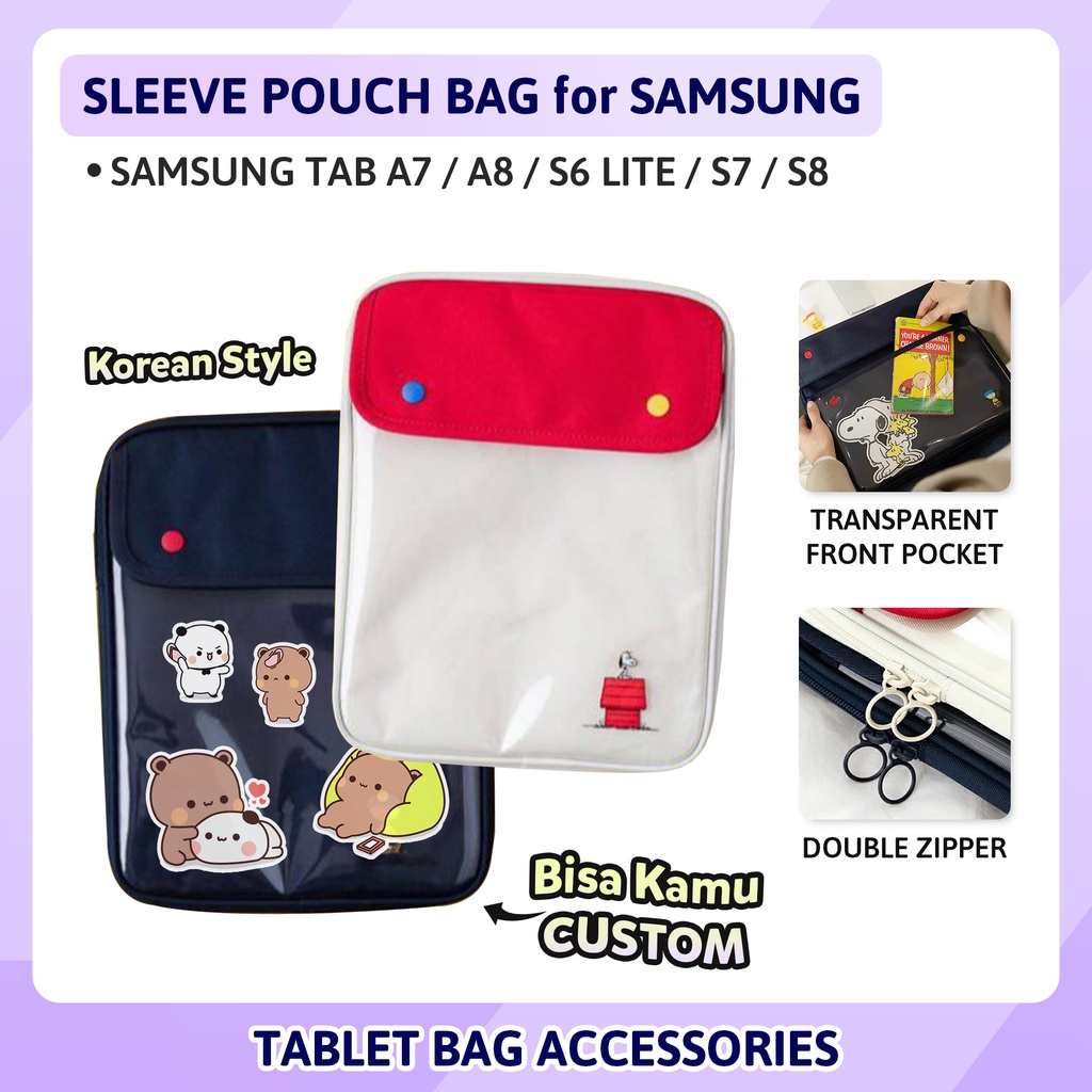 Samsung Galaxy Tab A8 A7 S6 Lite S7 S8 10.4 10.5 11 inch X205 T505 P625 P629 X706 T975 Tas Portabel 