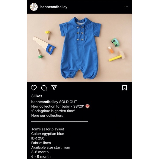 Benne and Belley Tom’s Sailor Playsuit