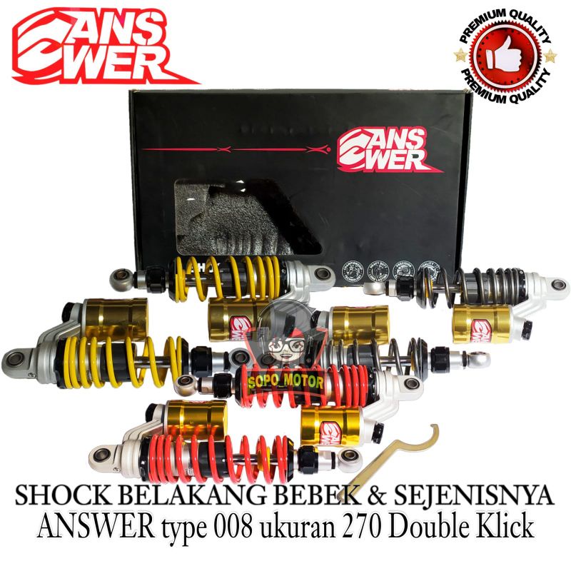 Shock answer 008-270/shock answer 008-320/shock answer 008-340/shock answer 008-360 double setelan (