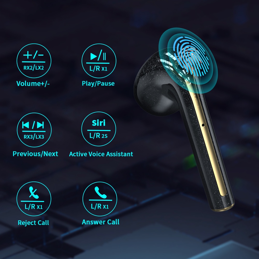 TWS Wireless Headset Bluetooth 5.0 Headset In Ear Earphones With Touch Pop-up Stereo Headsets HIFI Headphone