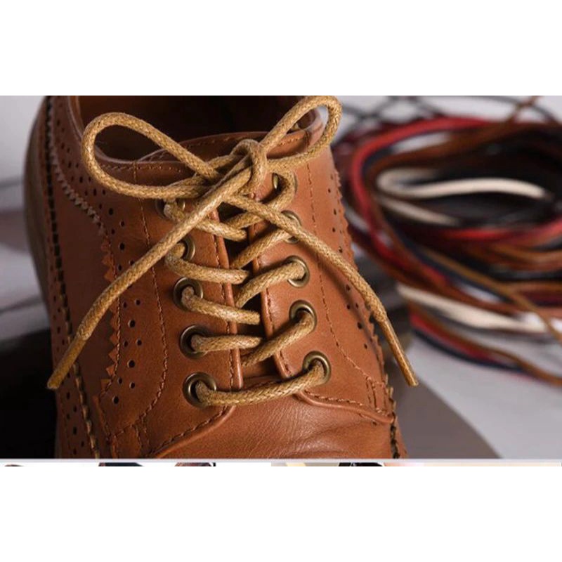 tali sepatu(lilin bulat premium)tali lilin bulat coklat