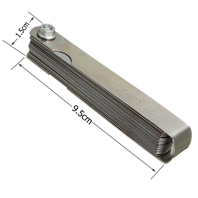 0.04mm-0.88mm Fuller Gauge Stainless Steel Feeler Gauge Filler Gauge Alat Ukur Celah