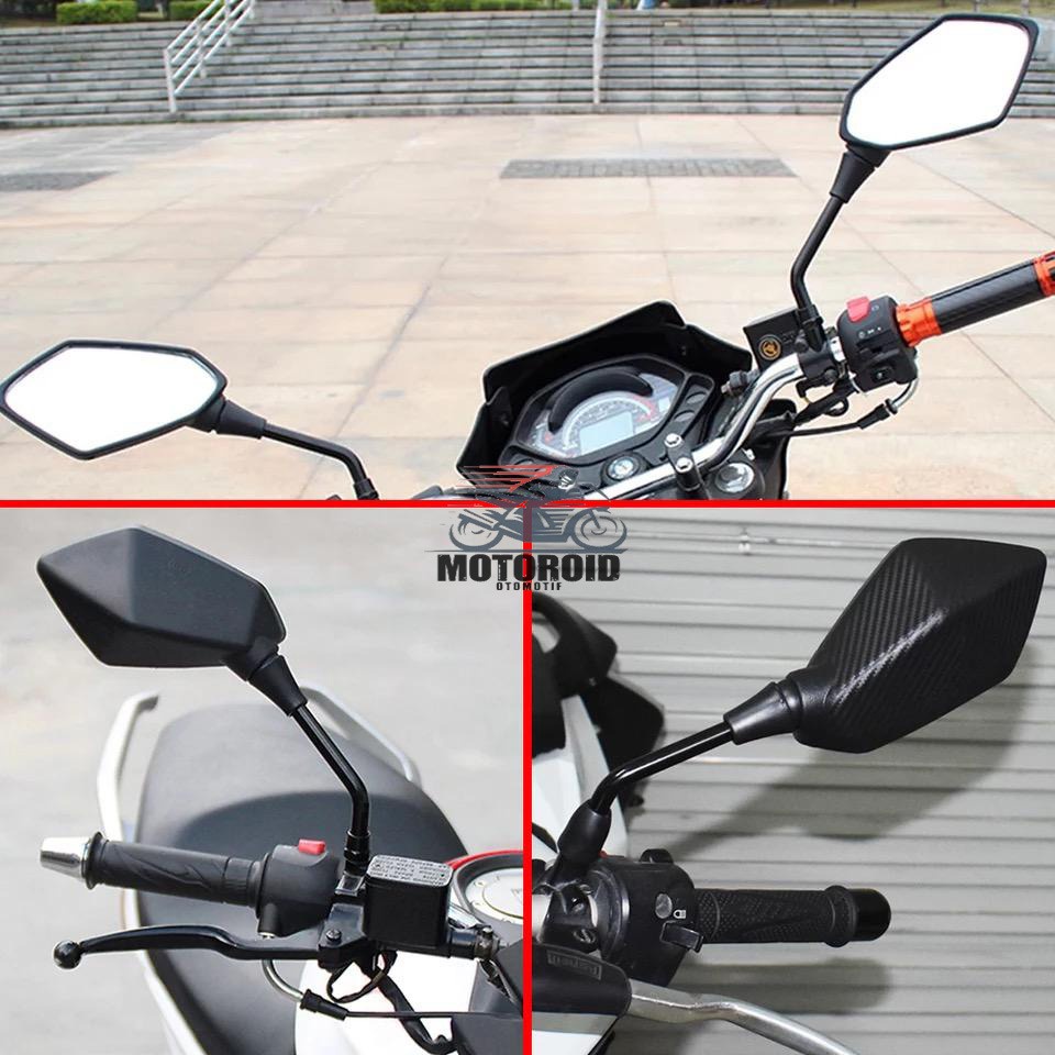 Spion Pcx Universal Honda Hitam Black Untuk Semua Motor Plus Breket