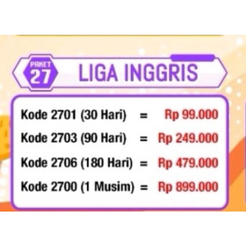 Paket Liga Inggris Nex Parabola