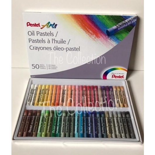 

(COD) ATK0317PT isi 50 PENTEL PHN 50 Oil Pastel Art 49 warna crayones art