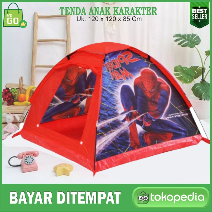 Tenda Anak Karakter Spiderman Model Camping Indoor Outdoor