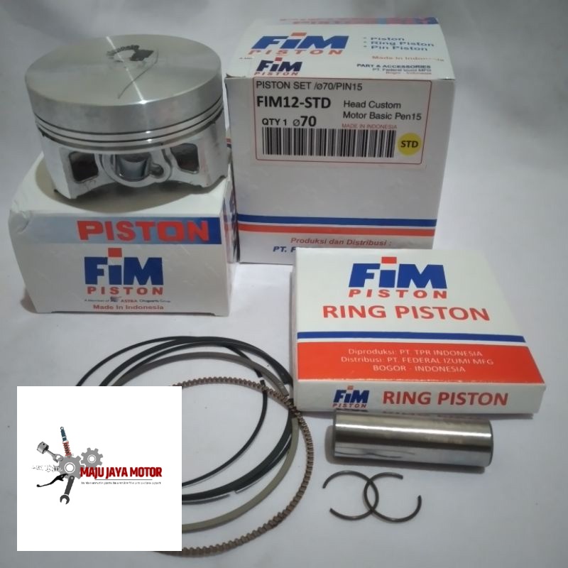 PISTON KIT FIM12 CUSTOM DOME MENTAH PEN 15 DIAMETER 70 71 72