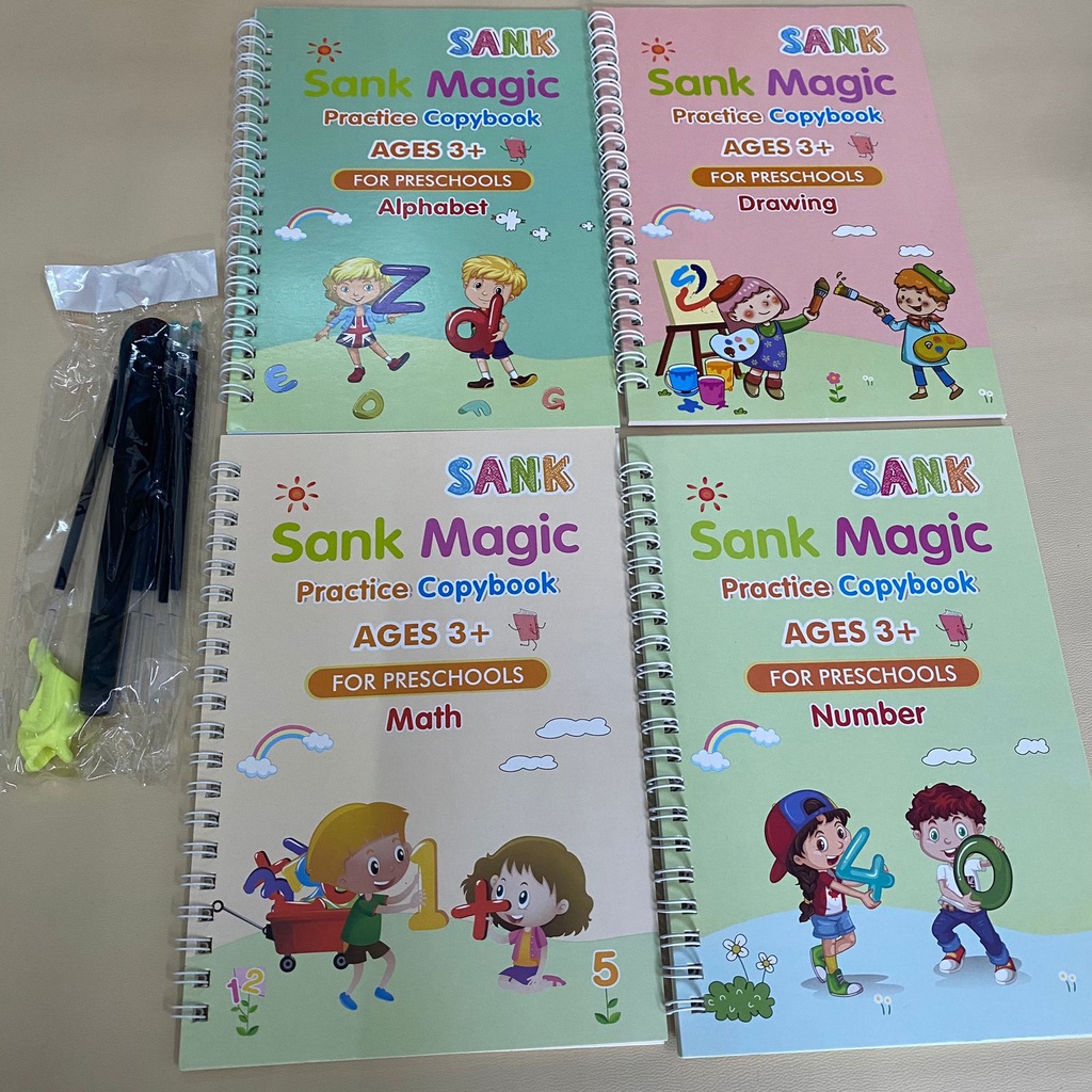 SANK Magic Practice Book 1 SET ISI 4 BUKU + PULPEN